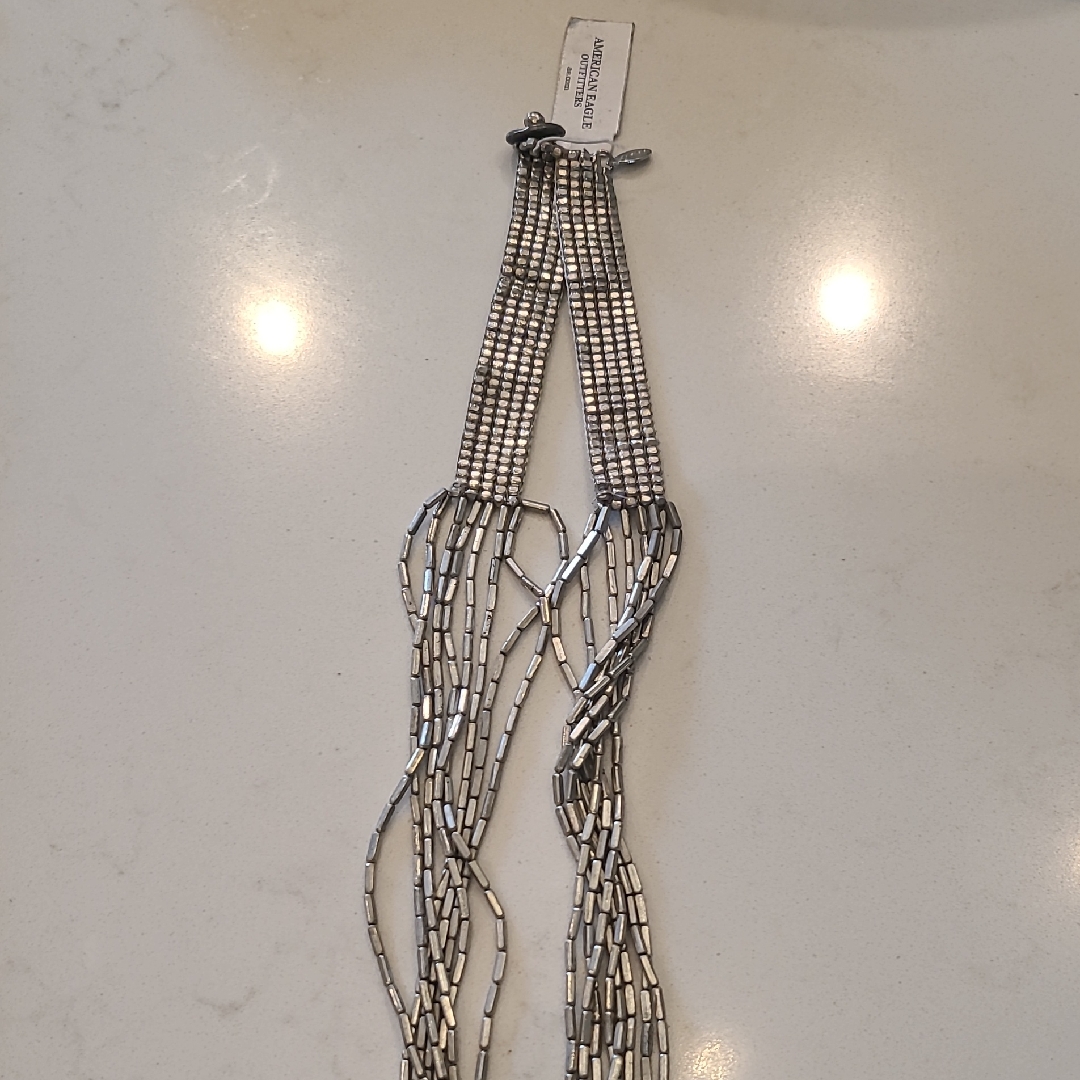 American Eagle Silver Multi-Strand Necklace